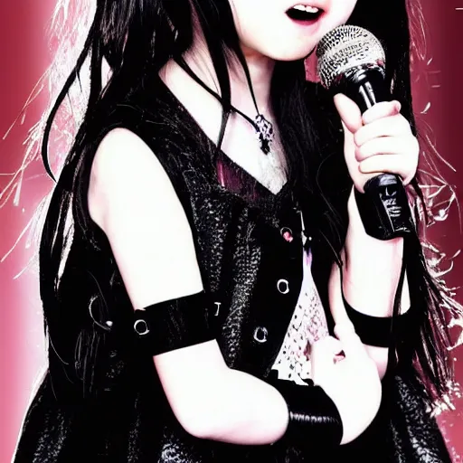 Image similar to Babymetal J-Rock singer idol girl Yui Mizuno