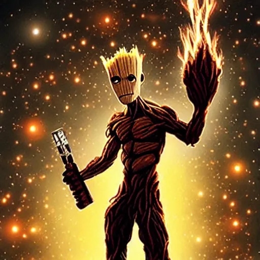 Image similar to games, cartoons, groot, endless, universe