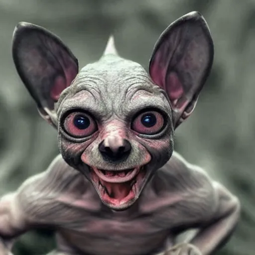 Image similar to gollum - faced dog