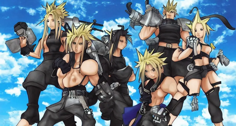 Image similar to the two complementary forces that make up all aspects and phenomena of life, from Final Fantasy VII