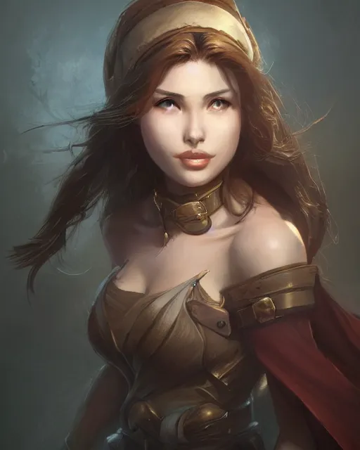 Image similar to head and shoulders portrait of a beautiful female cleric by Stanley Artgerm Lau, WLOP, Rossdraws, frank frazetta, Andrei Riabovitchev, Marc Simonetti, tranding on artstation