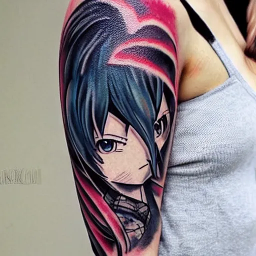Image similar to anime tattoo