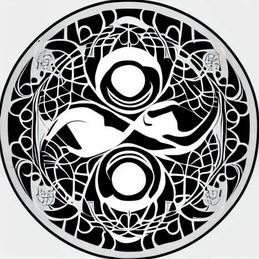 Image similar to male and female, yin yang design, twin flame