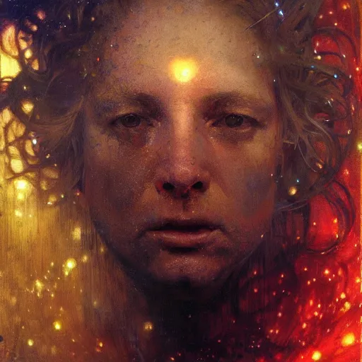Prompt: hyperrealist portrait of an enormous glowing screaming head made of stars by jeremy mann and alphonse mucha and alan lee, fantasy art, photo realistic, dynamic lighting, artstation, poster, volumetric lighting, very detailed faces, award winning