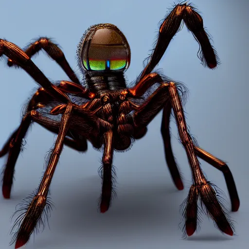 Image similar to cyclops minature horse spider with 8 legs, trending on artstation, scary