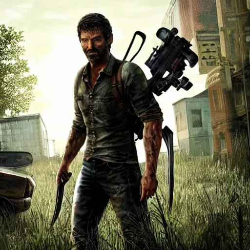 Image similar to Hugh Jackman as Joel in The Last of Us TV series