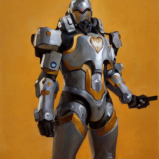 Prompt: greg manchess portrait painting of armored gustav klimt as overwatch character, medium shot, asymmetrical, profile picture, organic painting, sunny day, matte painting, bold shapes, hard edges, street art, trending on artstation, by huang guangjian, gil elvgren, ruan jia, randy vargas, greg rutkowski