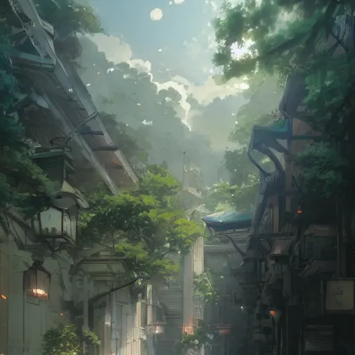 Image similar to anime kyoto animation key by greg rutkowski