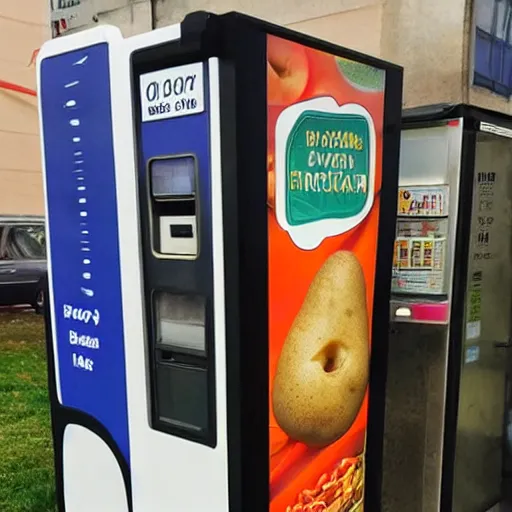 Prompt: Potato vending machine