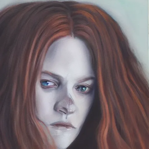 Image similar to Millicent from Elden Ring, oil on canvas