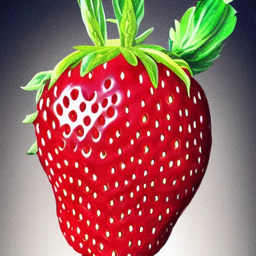 Image similar to strawberry goblin intricate digital painting