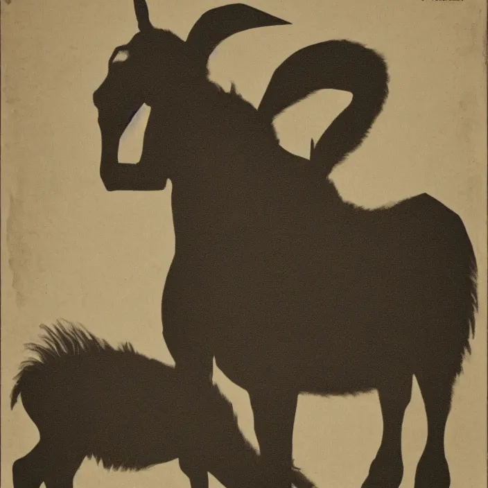 Image similar to 1 9 2 0 s horror movie poster of an evil donkey, dark atmosphere, minimalist, sharp focus, smooth, dramatic lighting, 8 k