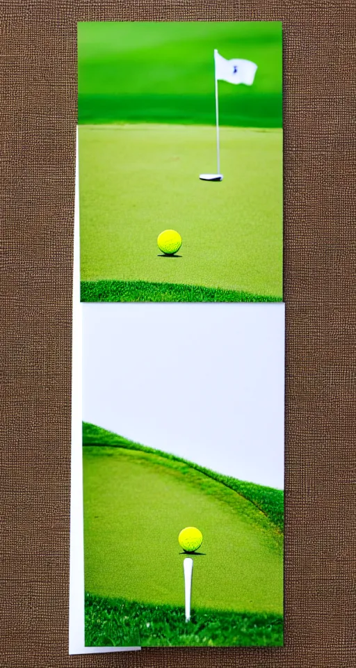 Image similar to a beautiful graphic design, simple, a golf themed greeting card that says,