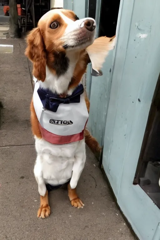 Image similar to a waiter dog