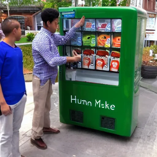 Image similar to human vending machine