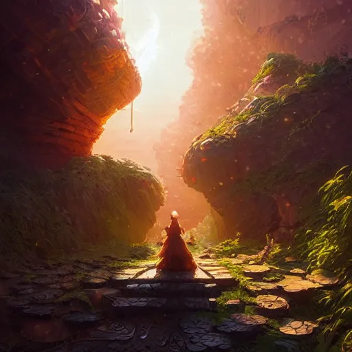 Image similar to highly detailed mage chicken, stephen bliss, unreal engine, fantasy art by greg rutkowski, loish, rhads, ferdinand knab, makoto shinkai and lois van baarle, ilya kuvshinov, rossdraws, tom bagshaw, global illumination, radiant light, detailed and intricate environment