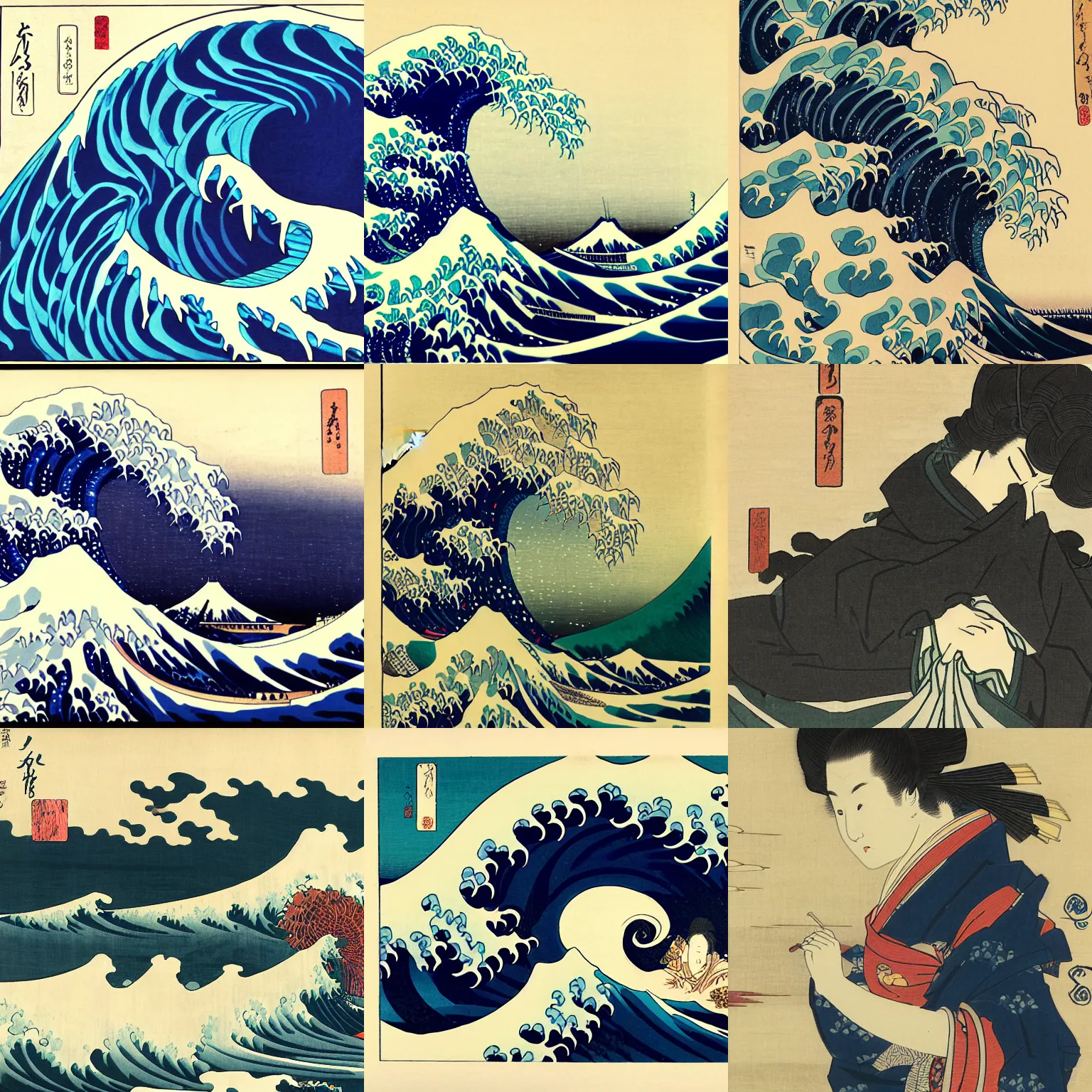 Prompt: artwork by katsushika hokusai