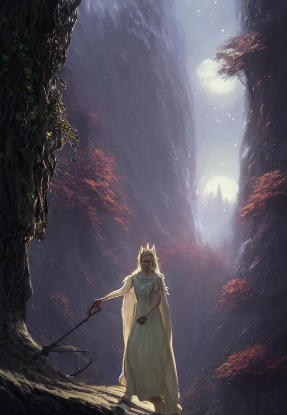 Image similar to highly detailed portrait of steve buscemi as a fantasy elf in an ethereal dress, in skyrim, stephen bliss, unreal engine, fantasy art by greg rutkowski, loish, rhads, ferdinand knab, makoto shinkai and lois van baarle, ilya kuvshinov, rossdraws, tom bagshaw, global illumination, radiant light, detailed and intricate environment