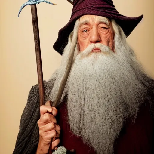 Image similar to gandalf carrying the guatemalan flag