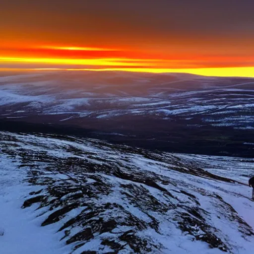 Image similar to Beautiful sunset skyline overlooking the Cairngorm plateau