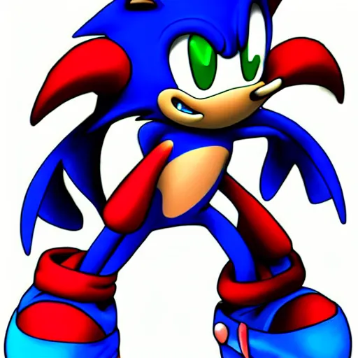 Image similar to sonic and knuckles fusion dance