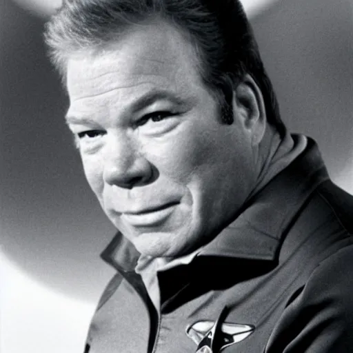Image similar to William Shatner as a starship captain