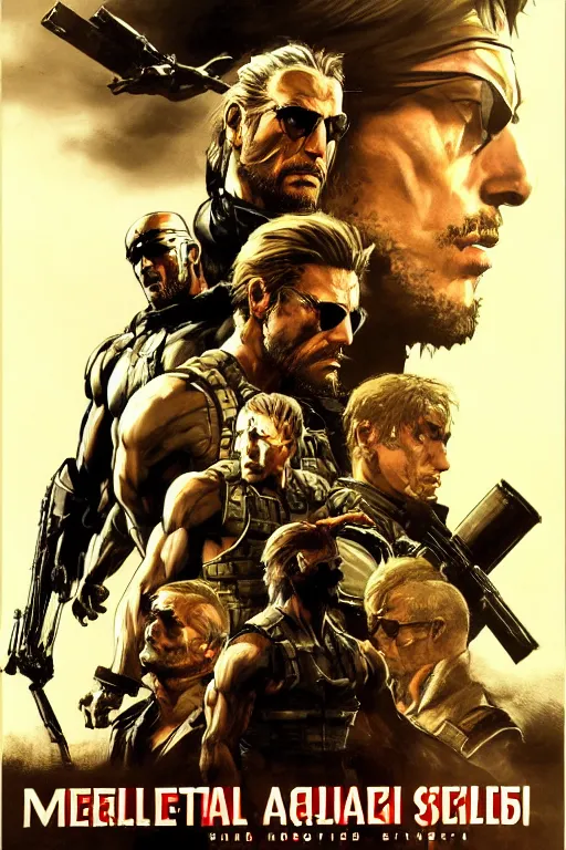 Movie poster of Metal Gear Solid 5, Highly Detailed