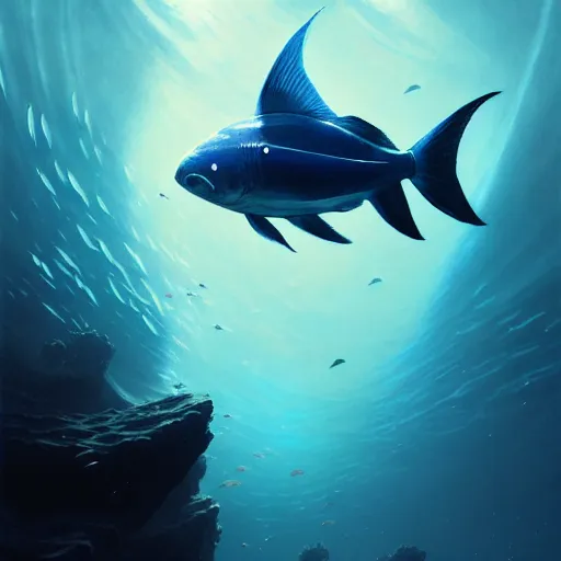 i am at the bottom of the ocean looking up, see fishes