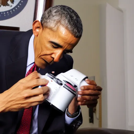 Image similar to dslr photo of obama making codeine