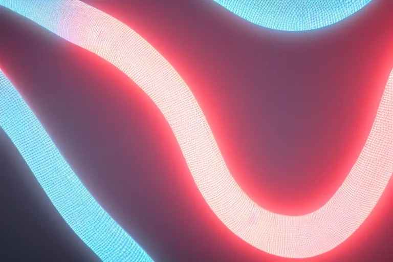 Prompt: endless loop, octane renderer, trending on artstation, high quality materials, glossy, led light stripes, highkey, photorealistic