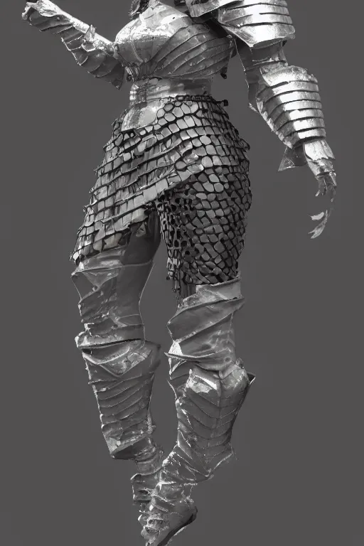 Image similar to female adventurer in tight full - body sticky note stack chainmail - style armor and a white porcelain crow mask, trending in artstation, japanese, artstation, establishing shot