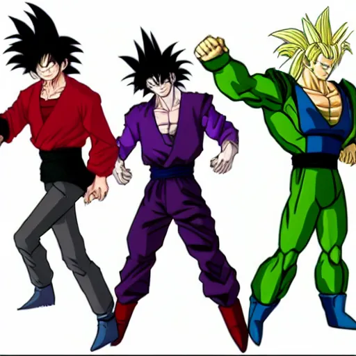 Image similar to the rolling stones as cell from dragon ball z