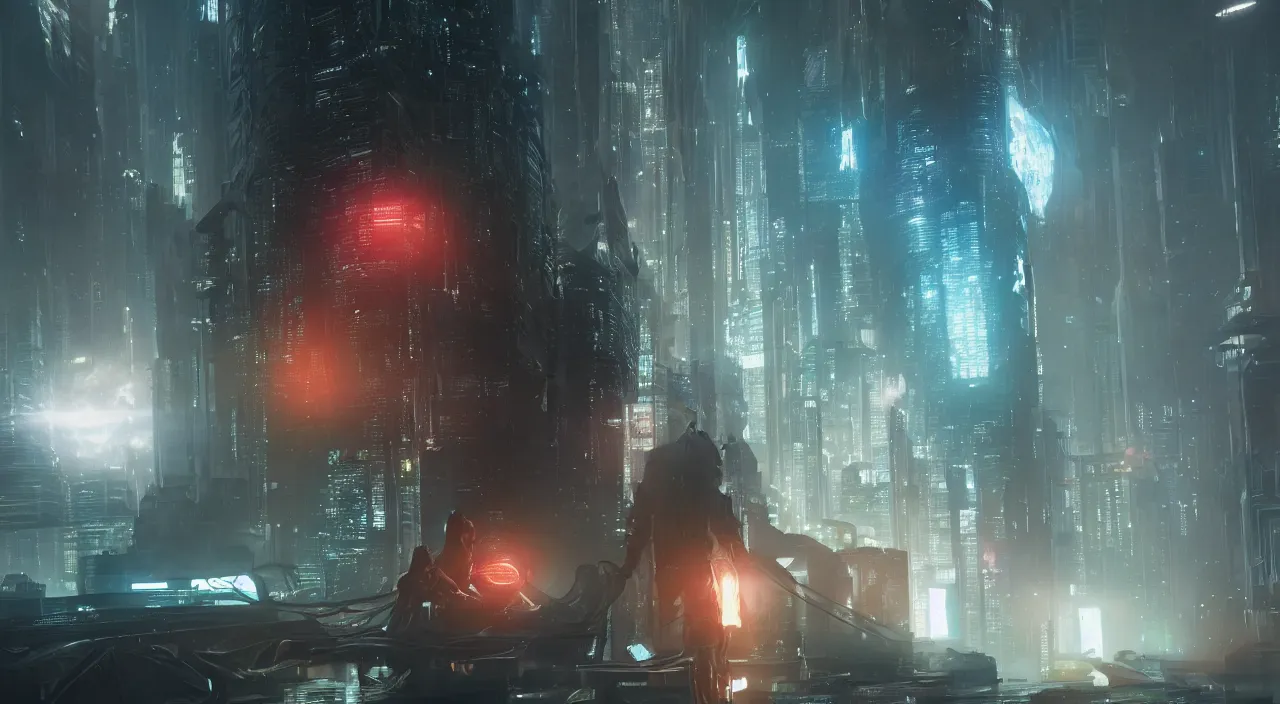 Image similar to character concept art from altered carbon, futuristic, ultra realistic, concept art, intricate details, highly detailed, photorealistic, glowing aura, raytracing, global illumination, octane render, 8 k