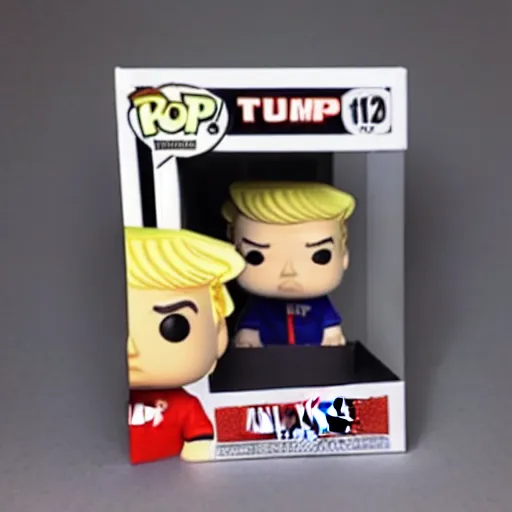 Prompt: a funko pop of donald trump