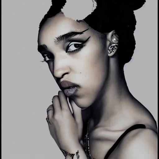 grainy vintage 7 0 s airbrush of fka twigs in the Stable Diffusion