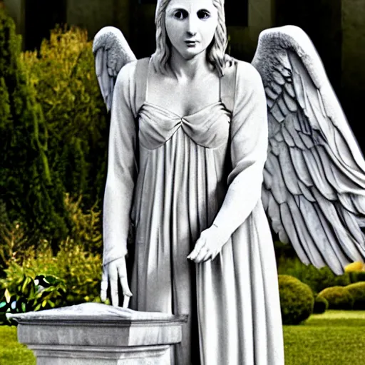 Prompt: A weeping angel from doctor who as a pixar character