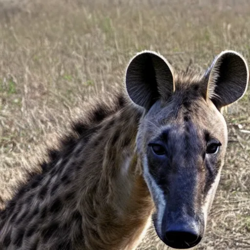 Prompt: photo of a horse hyena hybrid