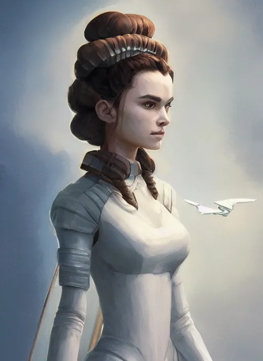 Image similar to Padme Amidala, full body, sharp details, sharp focus, elegant, highly detailed, illustration, by Jordan Grimmer and greg rutkowski and PiNe(パイネ) and 薯子Imoko and 香川悠作 and wlop and maya takamura, intricate, beautiful, Trending artstation, pixiv, digital Art