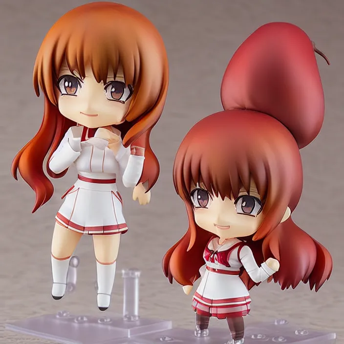 Prompt: An anime Nendoroid of A LOVELY RED-HAIR GIRL, figurine, detailed product photo