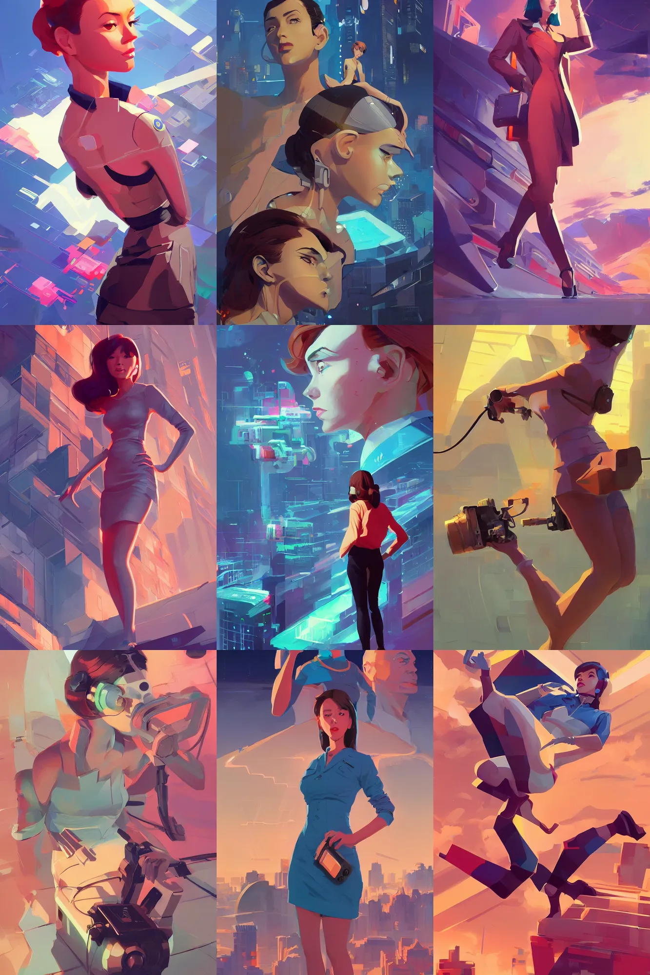 Prompt: hardmesh retro futurist - news anchor girl, bbc, tv, hyper realistic, official fanart behance hd artstation by jesper ejsing, by rhads, makoto shinkai and lois van baarle, ilya kuvshinov, ossdraws, feng zhu and loish and laurie greasley, victo ngai