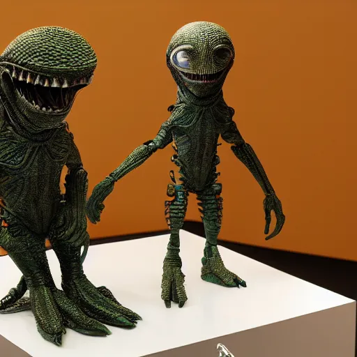 Image similar to alien sculpture toy on display