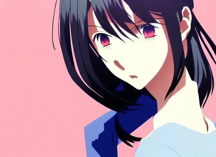 Image similar to anime visual, full body illustration a young woman in a fight at school, handsome face by ilya kuvshinov, yoshinari yoh, makoto shinkai, katsura masakazu, dynamic perspective pose, detailed facial features, kyoani, rounded eyes, crisp and sharp, cel shad, anime poster, ambient light,