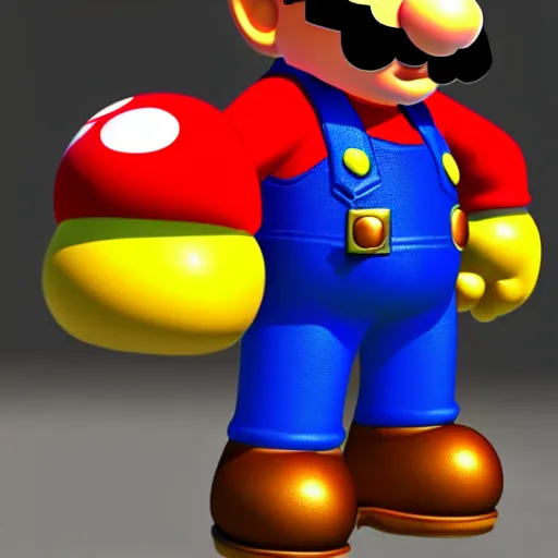 Image similar to super mario holding a sword and shield, highly detailed, extremely high quality, hd, 4 k, 8 k, canon 3 0 0 mm, professional photographer, 4 0 mp, lifelike, top - rated, award winning, realistic, detailed lighting, detailed shadows, sharp, no blur, edited, corrected, trending