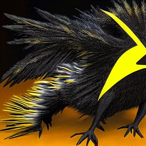 Prompt: national geographic professional photo of zapdos, award winning