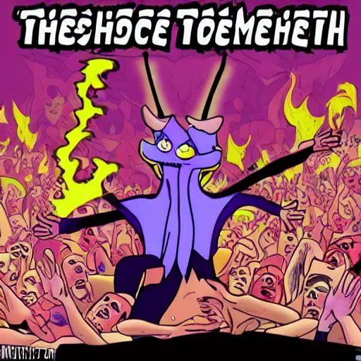 Image similar to memetic cognitohazardous demon in the moshpit