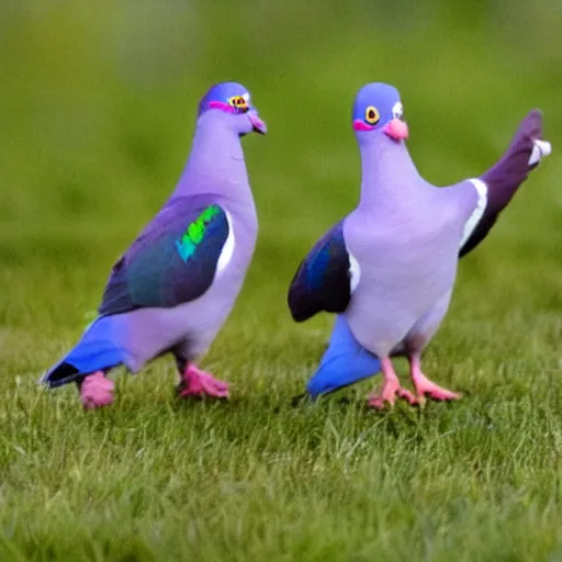 Prompt: dancing pigeons, who dance