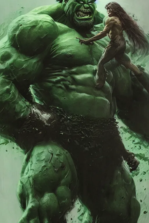 Image similar to Angry Keanu Reeves as green Hulk, marvel, dark, intricate, highly detailed, smooth, artstation, digital illustration by Ruan Jia and Mandy Jurgens and Artgerm and Wayne Barlowe and Greg Rutkowski and Zdislav Beksinski