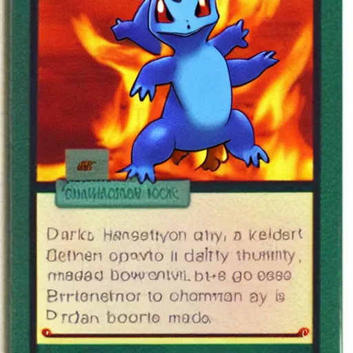 Image similar to special delivery charmander pokémon card, high-quality