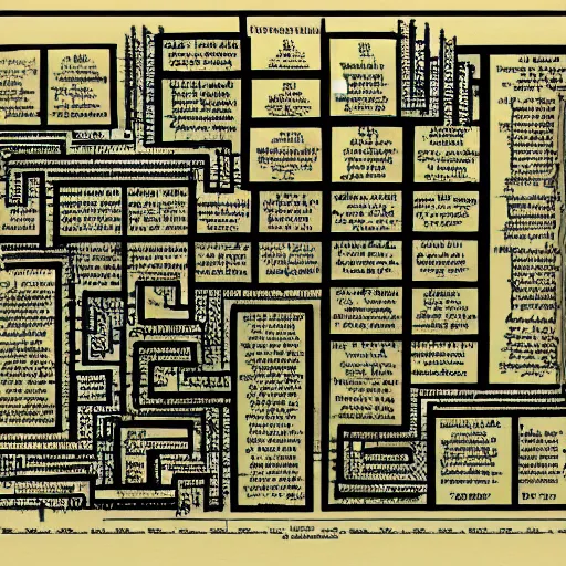 Image similar to Technical blueprint of Finnegans Wake