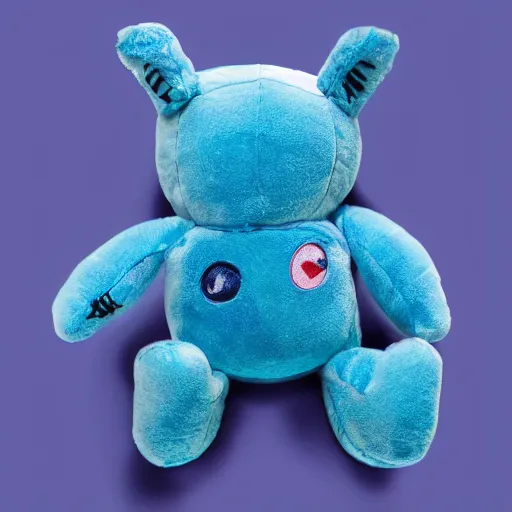 Image similar to blue'snappy gifts'plush doll on the moon, gifts, high detail, soft lighting, 8 k